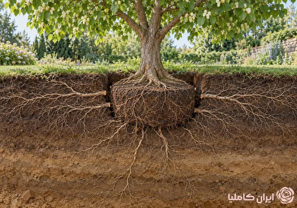 جابجایی درخت توت